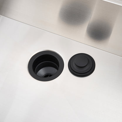 Kitchen Sink Garbage Disposal Flange and Stopper in Matte Black