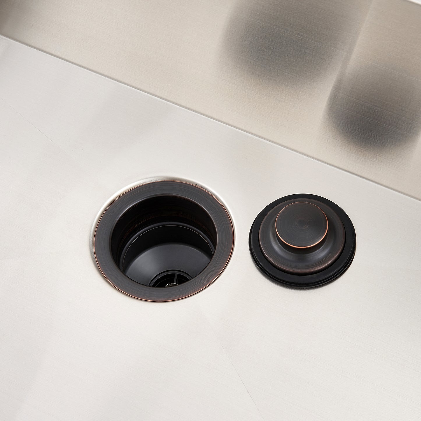 GD02-O Kitchen Sink Garbage Disposal Flange and Stopper in Oil Rubbed Bronze