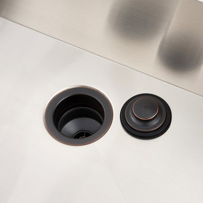 Kitchen Sink Garbage Disposal Flange and Stopper in Oil Rubbed Bronze