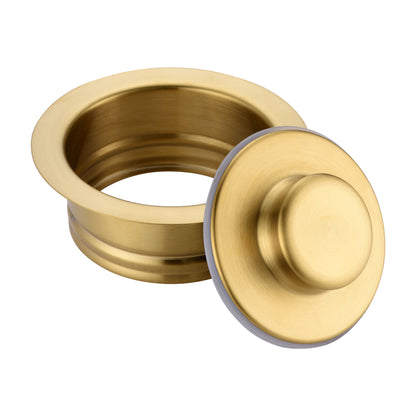 Kitchen Sink Garbage Disposal Flange and Stopper in Brushed Gold