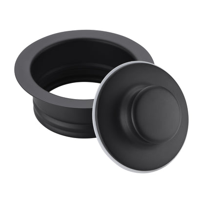 Kitchen Sink Garbage Disposal Flange and Stopper in Matte Black