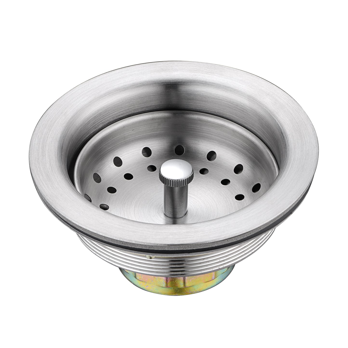 3-1/2 in. Drop-In Kitchen or Bar Sink Basket Strainer in Brushed Nickel