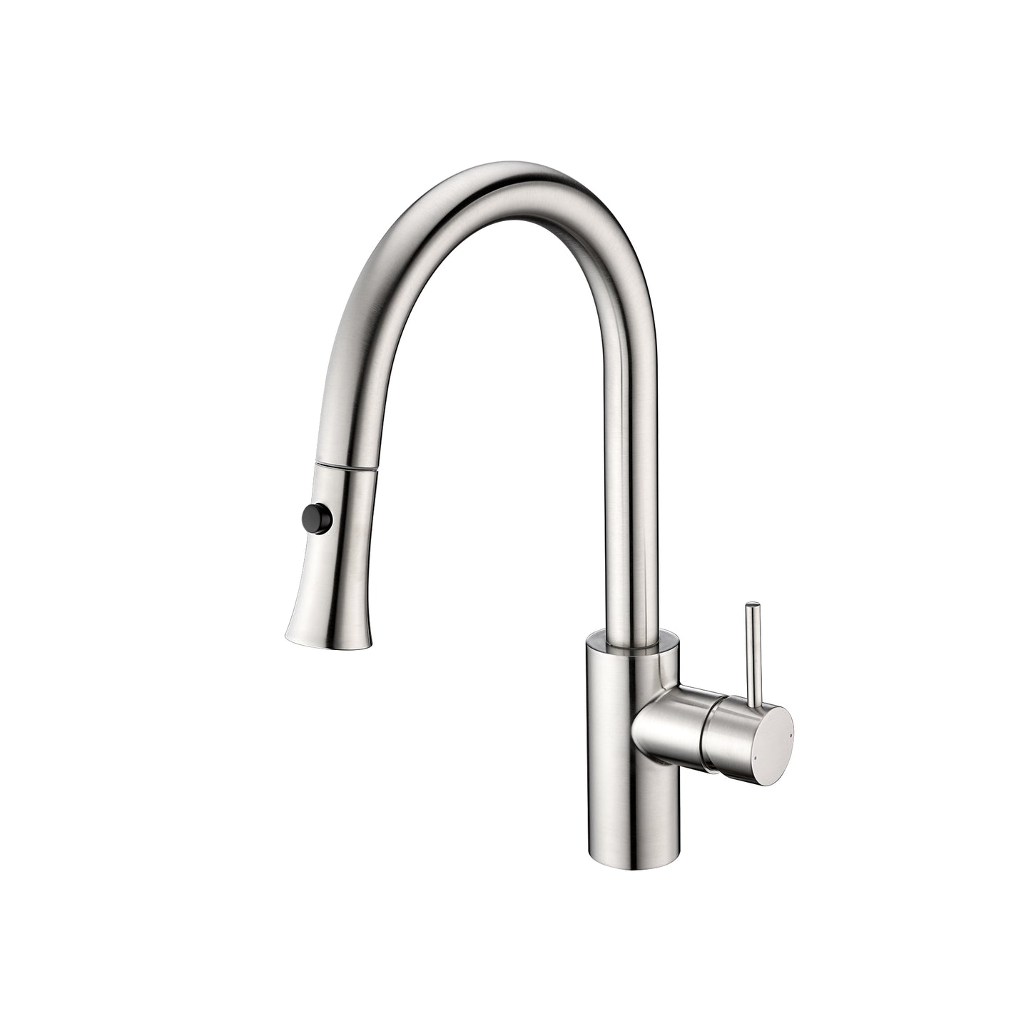 KTS11-TB Single-Handle Pull-Down Sprayer Kitchen Faucet with 2-Function Sprayhead 298 in Brushed Nickel