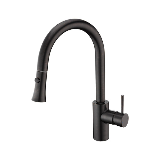 Single-Handle Pull-Down Sprayer Kitchen Faucet with 2-Function Sprayhead 298 in Oil Rubbed Bronze