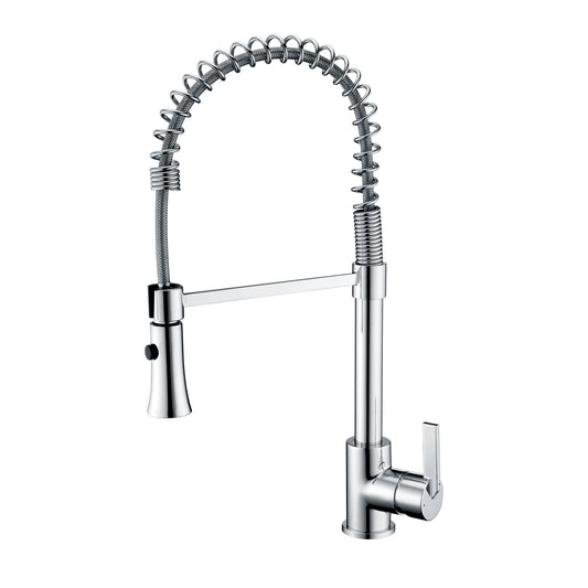 Single-Handle Pull-Down Sprayer Kitchen Faucet with 2-Function Sprayhead in Chrome