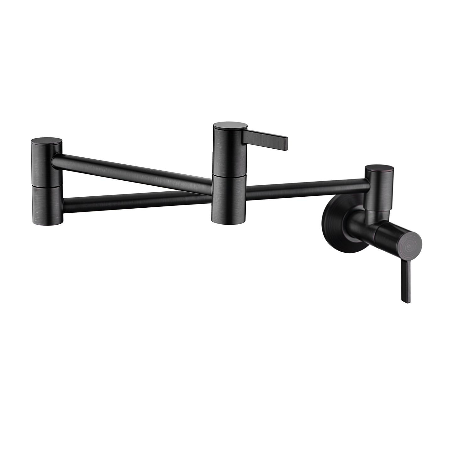 Contemporary 2-Handle Wall-Mounted Pot Filler in Oil Rubbed Bronze