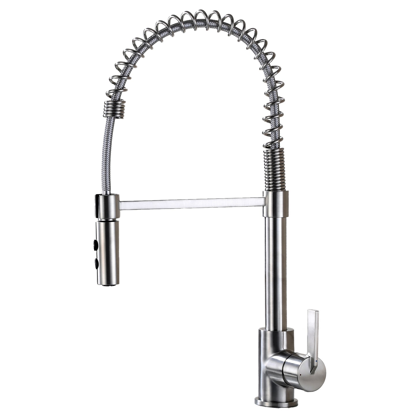 Single-Handle Pull-Down Sprayer Kitchen Faucet with 2-Function Sprayhead in Brushed Nickel