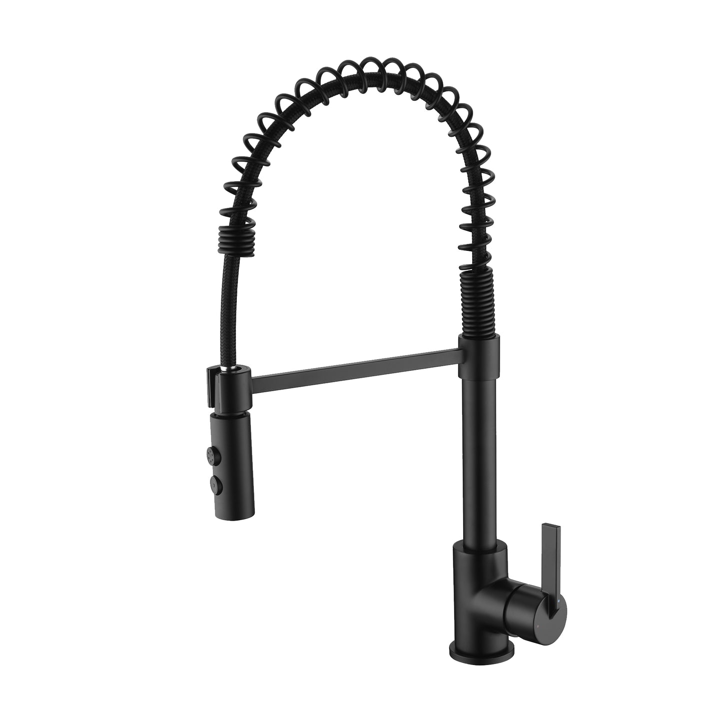 KTS22-TM Single-Handle Pull-Down Sprayer Kitchen Faucet with 2-Function Sprayhead in Matte Black