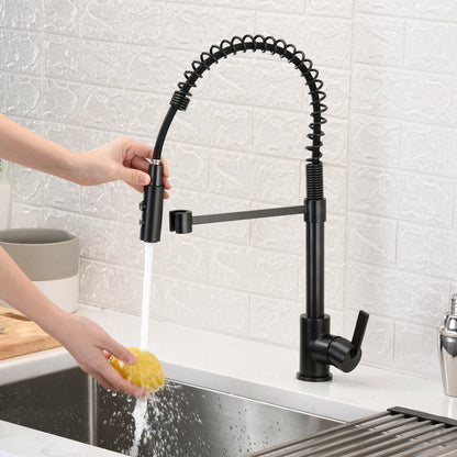 KTS22-TO Single-Handle Pull-Down Sprayer Kitchen Faucet with 2-Function Sprayhead in Oil Rubbed Bronze