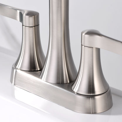 4 in. Centerset 2-Handle Bathroom Faucet in in Brushed Nickel