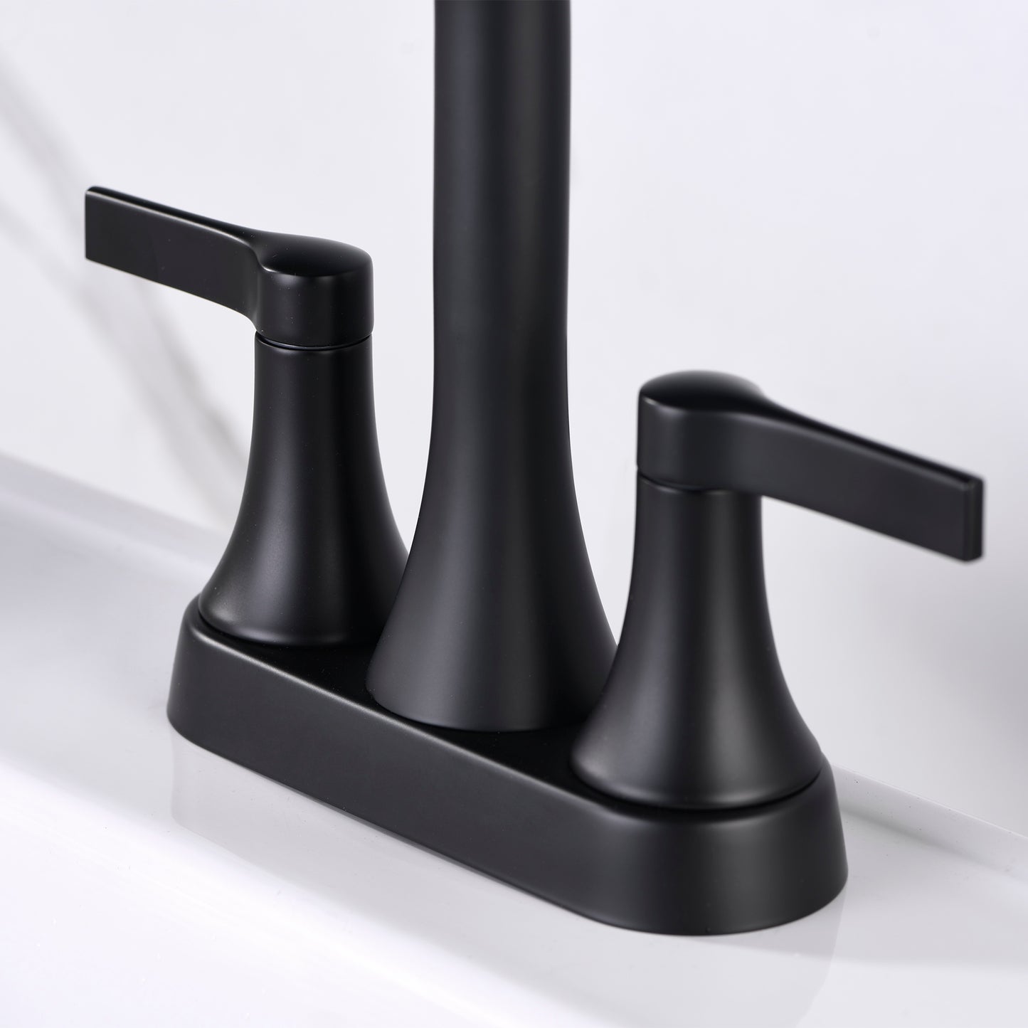 4 in. Centerset 2-Handle Bathroom Faucet in Matte Black