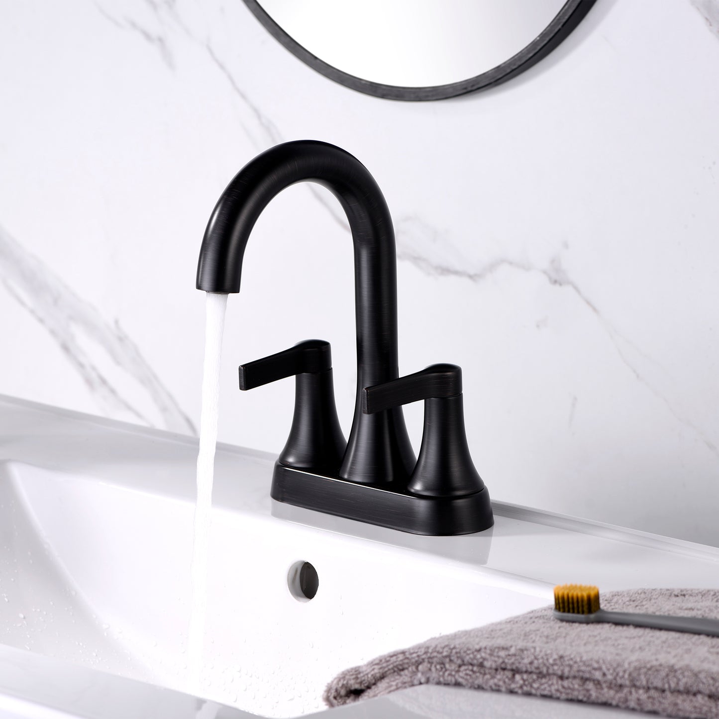 4 in. Centerset 2-Handle Bathroom Faucet in Oil Rubbed Bronze