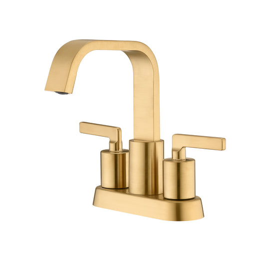 MSC14-TG 4 in. Centerset 2-Handle Bathroom Faucet in Brushed Gold