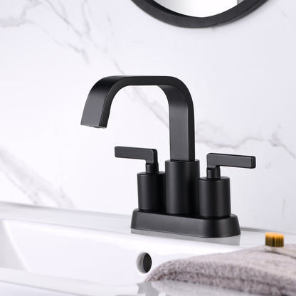 4 in. Centerset 2-Handle Bathroom Faucet in Matte Black