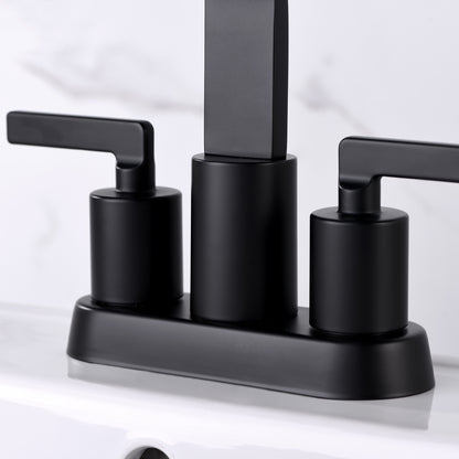 4 in. Centerset 2-Handle Bathroom Faucet in Matte Black