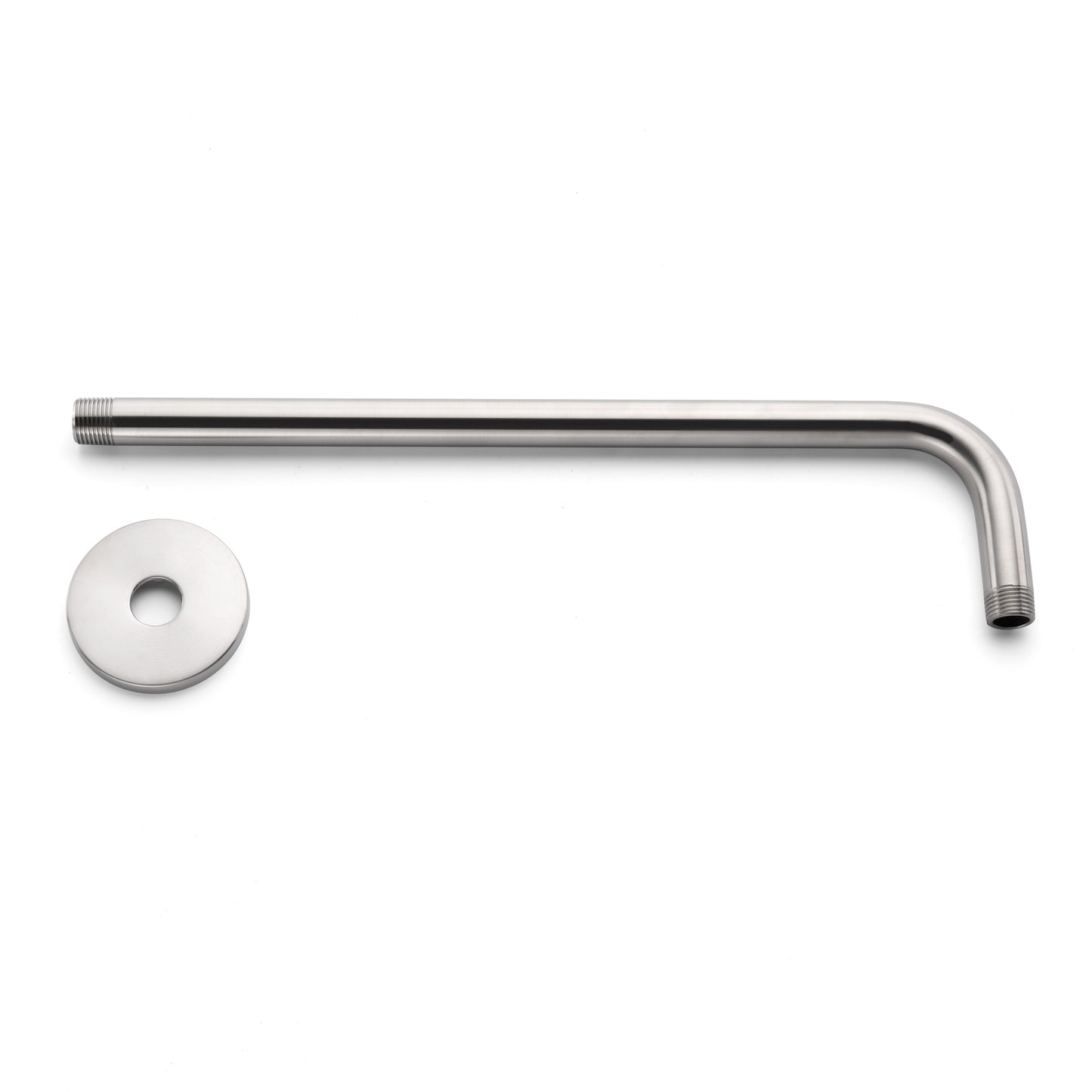 15 in. Shower Arm and Flange, Brushed Nickel