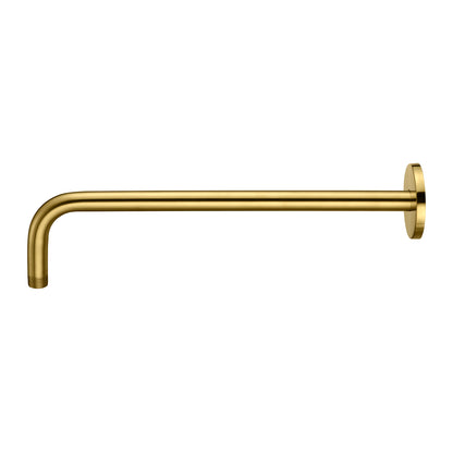 15 in. Shower Arm and Flange, Brushed Gold