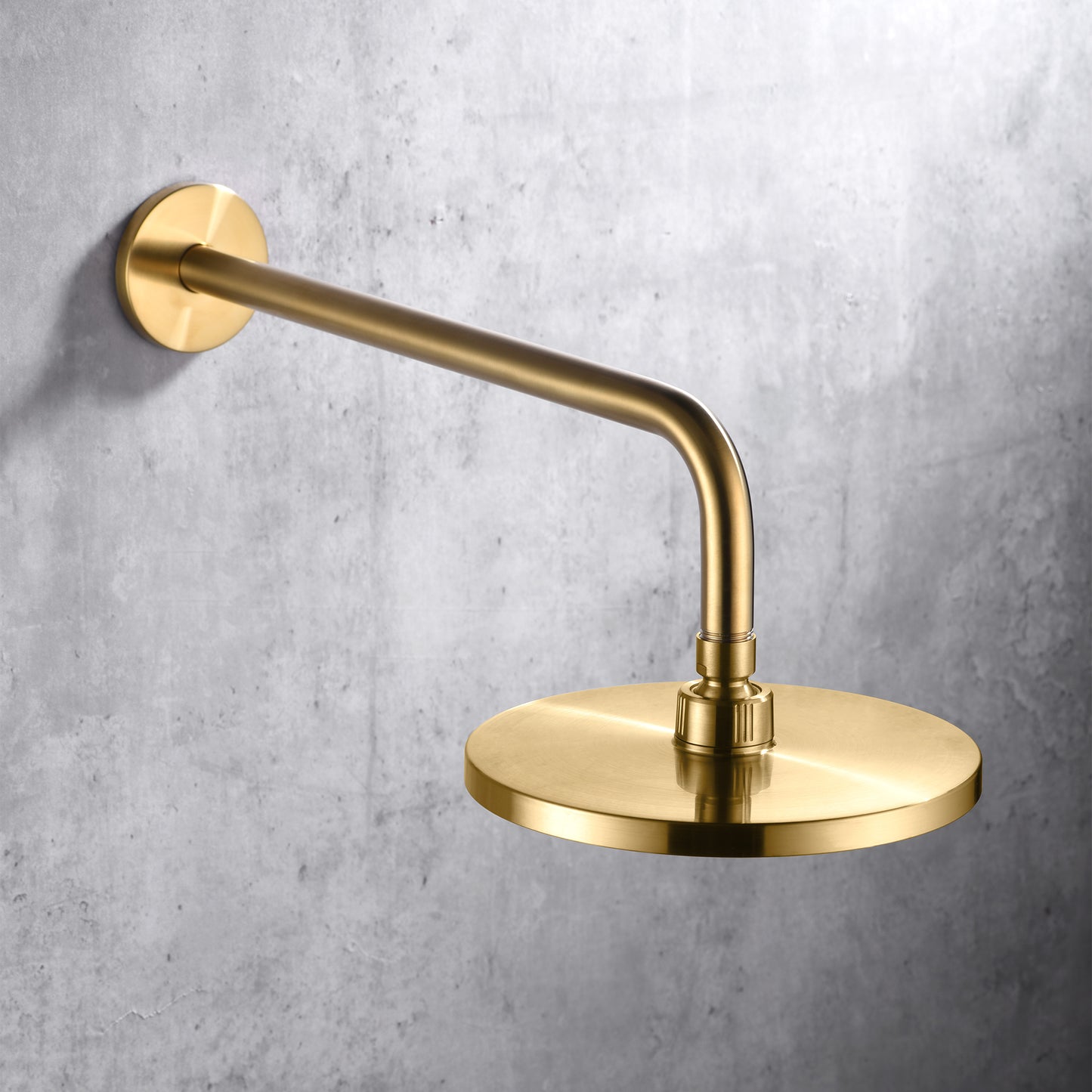 15 in. Shower Arm and Flange, Brushed Gold