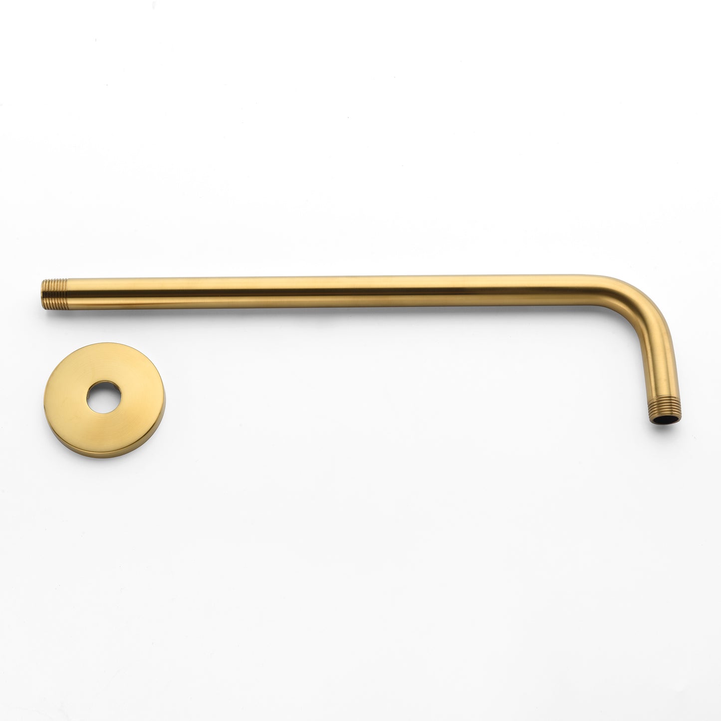 15 in. Shower Arm and Flange, Brushed Gold