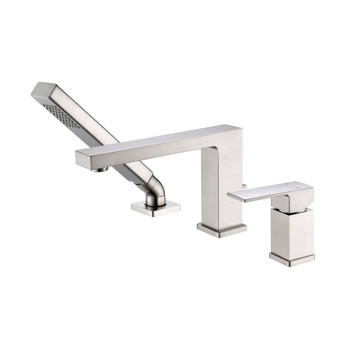 RTF17-TB Single-Handle Deck-Mount Roman Tub Faucet with Hand Shower in Brushed Nickel