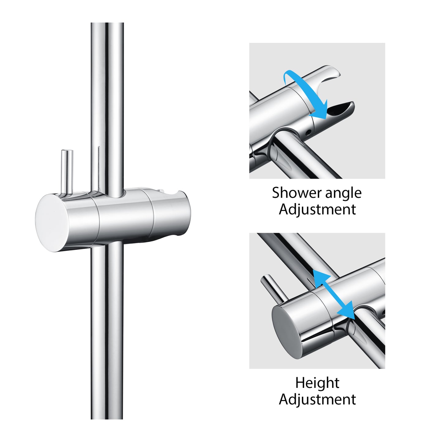 SB01-30-C 30 in. Adjustable Slide Bar for Handheld Showerheads in Chrome