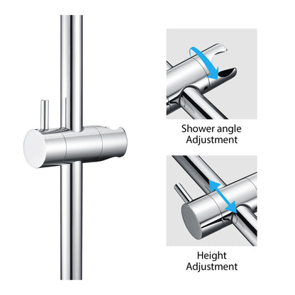 SB01-30-C 30 in. Adjustable Slide Bar for Handheld Showerheads in Chrome