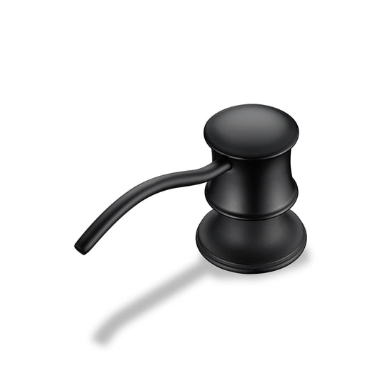 Countertop Deck-Mount Metal Soap and Lotion Dispenser in Matte Black