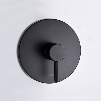 Single-Handle 1-Spray Shower Faucet with Valve in Matte Black (Valve Included)