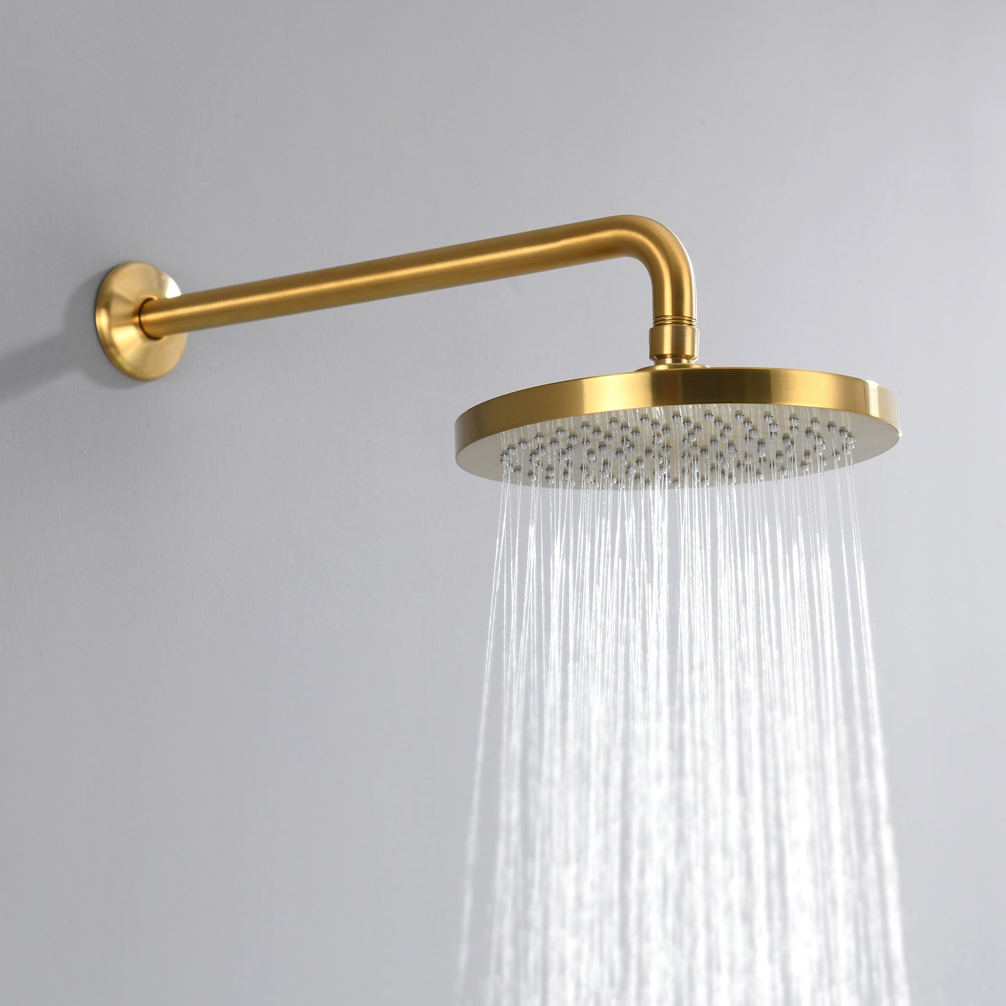 Single Handle 1-Spray Shower Faucet 1.8 GPM with Pressure Balance, Anti Scald in Brushed Gold (Valve Included)