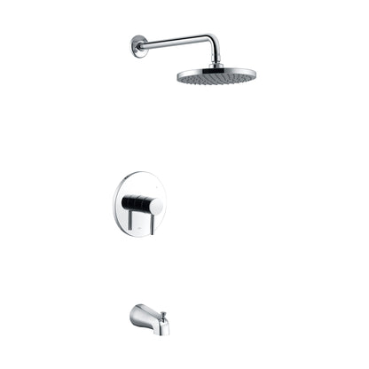 Single-Handle 1-Spray Bathtub and Shower Faucet with Valve in Chrome (Valve Included)