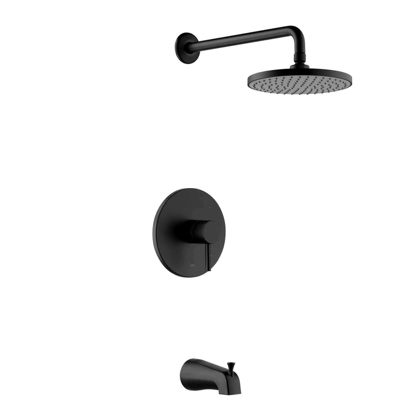 SS-C01-TM Single-Handle 1-Spray Bathtub and Shower Faucet with Valve in Matte Black (Valve Included)