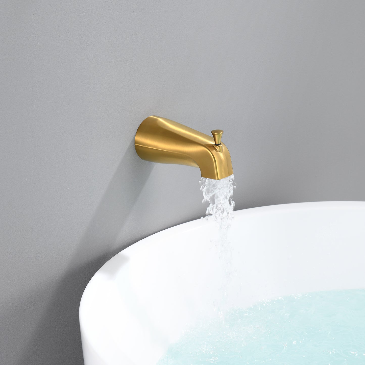 Single-Handle 1-Spray Tub and Shower Faucet 1.8 GPM with Valve in Brushed Gold (Valve Included)