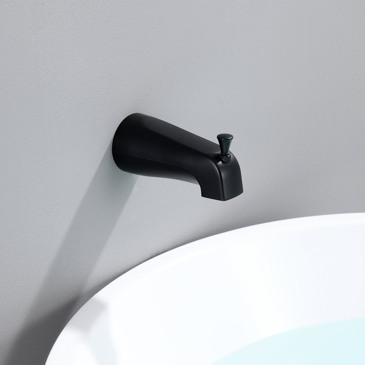 Single-Handle 1-Spray Tub and Shower Faucet 1.8 GPM with Valve in Matte Black (Valve Included)