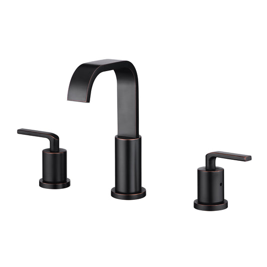 WSP03-TO Contemporary 8 in. Widespread 2-Handle Bathroom Faucet with Pop-Up Drain in Oil Rubbed Bronze