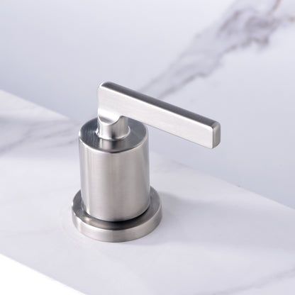 Contemporary 8 in. Widespread 2-Handle Bathroom Faucet in Brushed Nickel