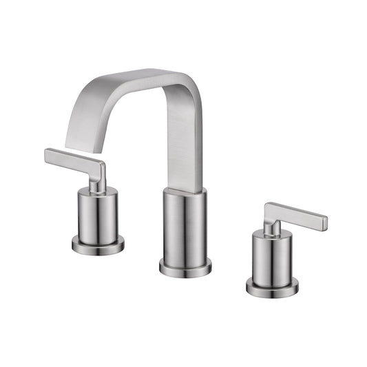 WSP04-TB Contemporary 8 in. Widespread 2-Handle Bathroom Faucet in Brushed Nickel