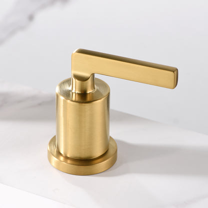 Contemporary 8 in. Widespread 2-Handle Bathroom Faucet in Brushed Gold