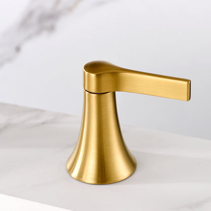 Contemporary 8 in. Widespread 2-Handle Bathroom Faucet in Brushed Gold