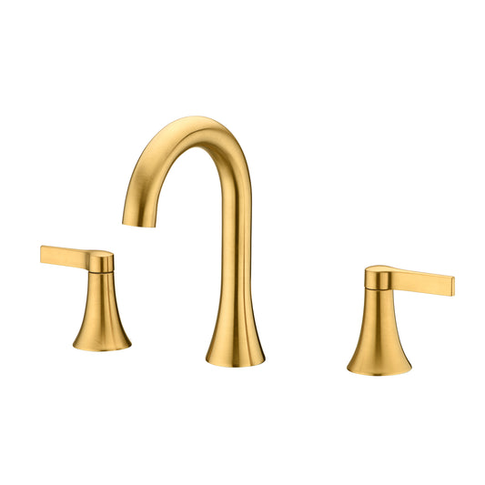 WSP11-TG Contemporary 8 in. Widespread 2-Handle Bathroom Faucet in Brushed Gold