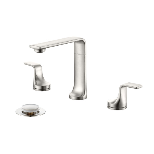 Varen WSP15-TB 8 in. Widespread 2-Handle Bathroom Faucet in Brushed Nickel