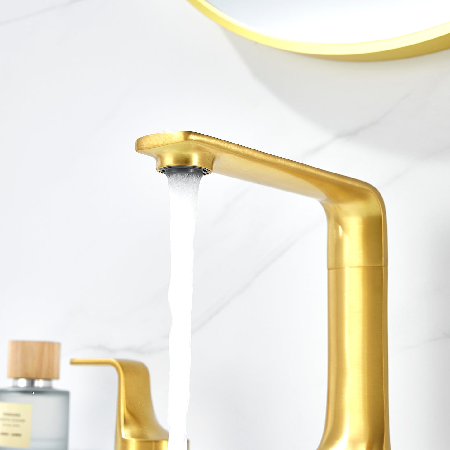 Varen 8 in. Widespread 2-Handle Bathroom Faucet in Brushed Gold