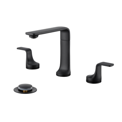 Varen 8 in. Widespread 2-Handle Bathroom Faucet in Matte Black