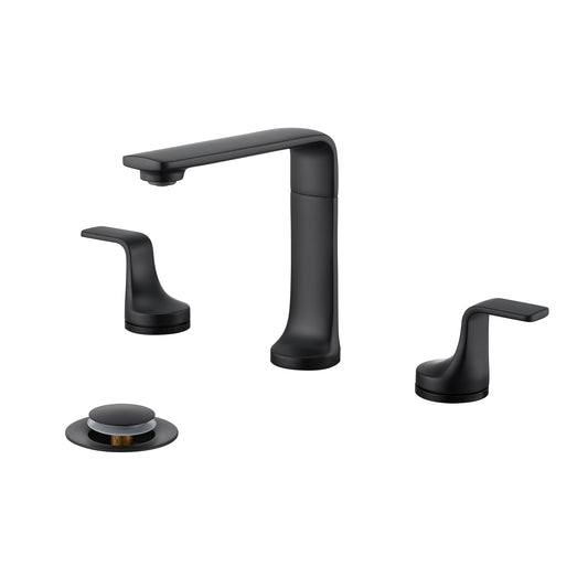 Varen WSP15-TM 8 in. Widespread 2-Handle Bathroom Faucet in Matte Black