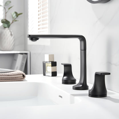 Varen 8 in. Widespread 2-Handle Bathroom Faucet in Matte Black