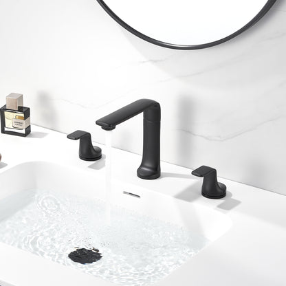 Varen 8 in. Widespread 2-Handle Bathroom Faucet in Matte Black