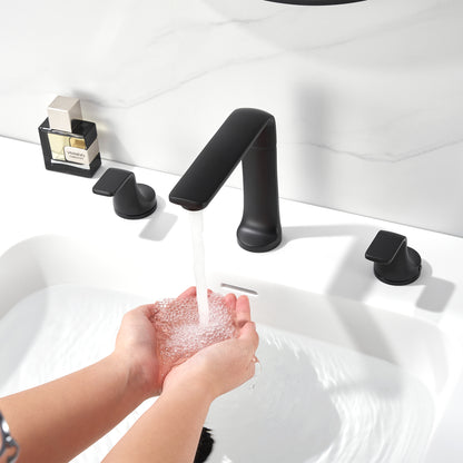 Varen 8 in. Widespread 2-Handle Bathroom Faucet in Matte Black