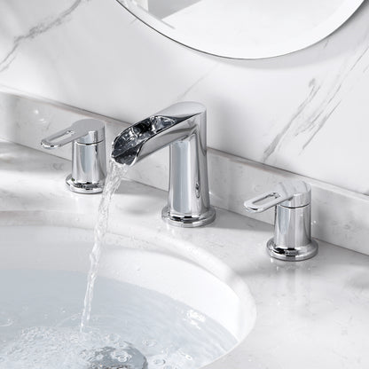 Waterfall 8 in. Widespread 2-Handle Bathroom Faucet in Chrome