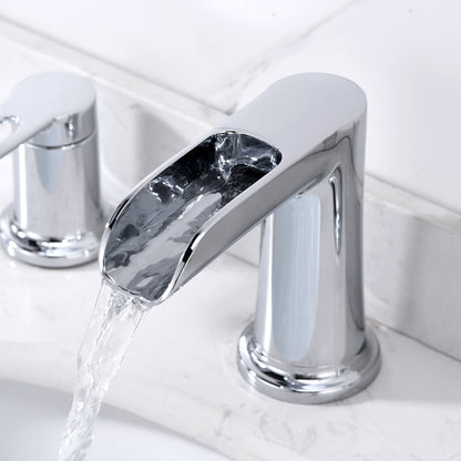 Waterfall 8 in. Widespread 2-Handle Bathroom Faucet in Chrome