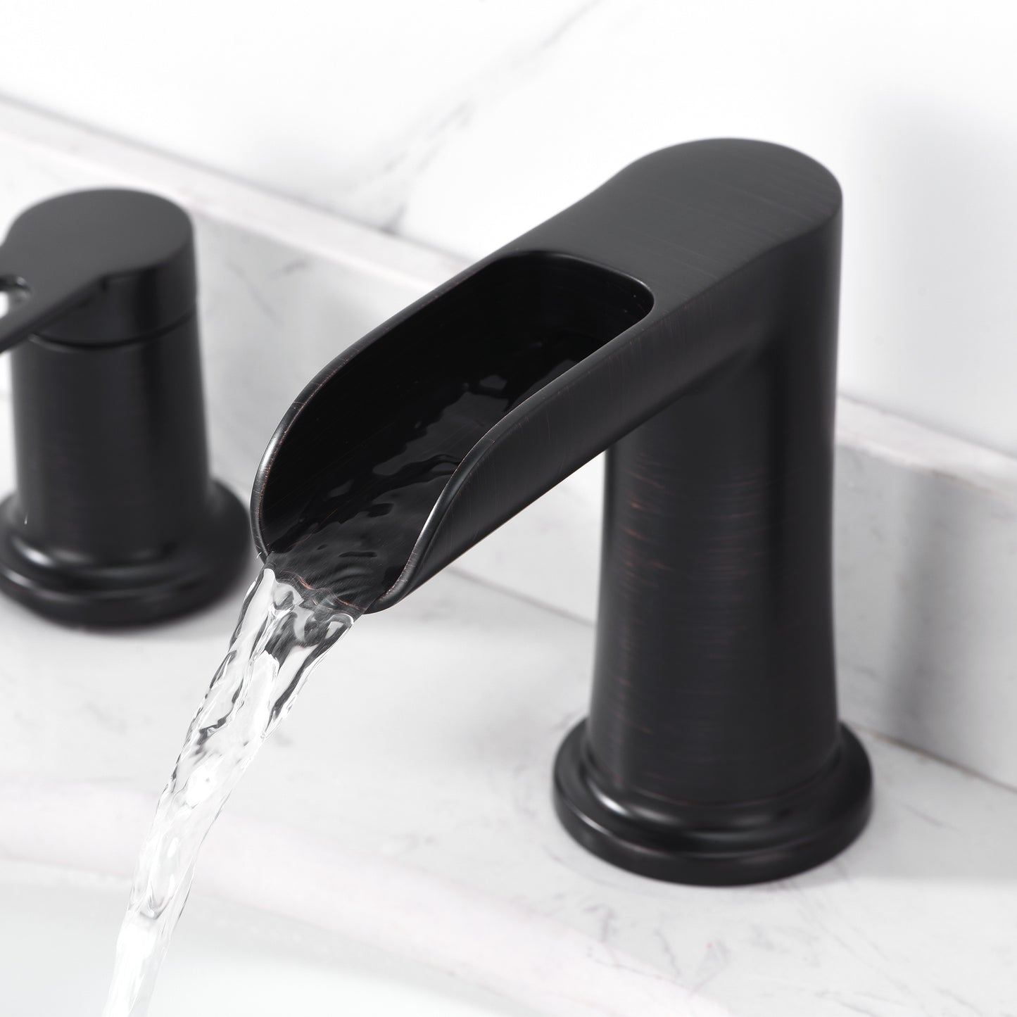 Waterfall 8 in. Widespread 2-Handle Bathroom Faucet in Oil Rubbed Bronze