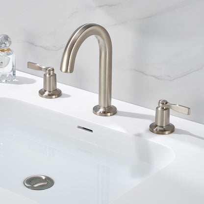 Larko 8 in. Widespread 2-Handle Bathroom Faucet in Brushed Nickel